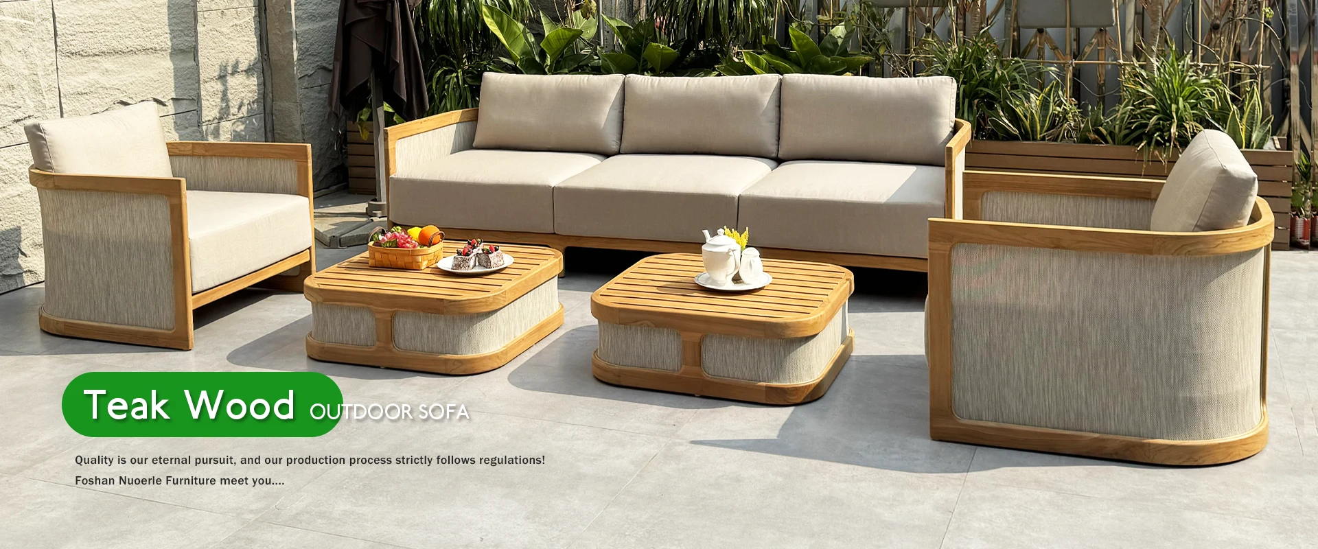 Teak Wood Outdoor Sofa Kina