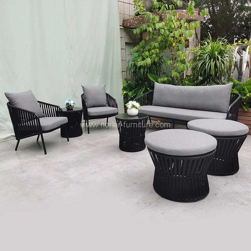 Holdbar moderne tauveving utendørs sofa