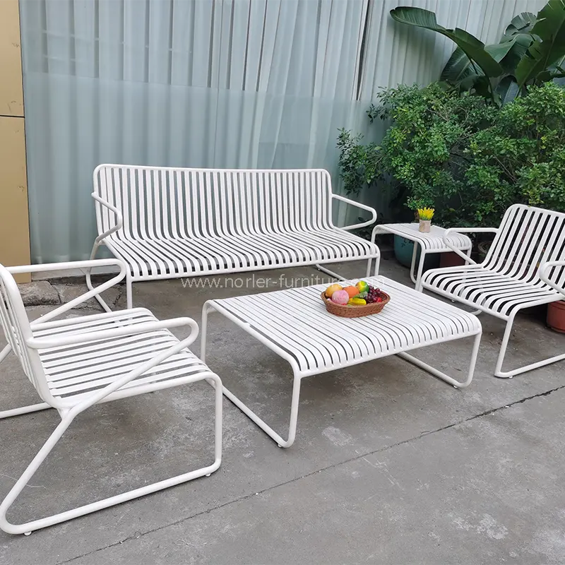 Slitesterk rust-sikret all aluminiumsramme utendørs sofa