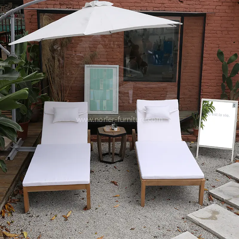 High-end utendørs teak tresolsolonger