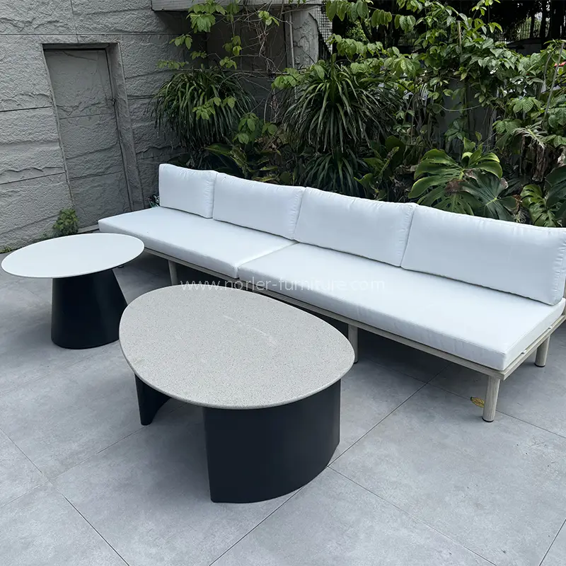 Aluminiumsramme av høy kvalitet børstet trekorn utendørs sofa