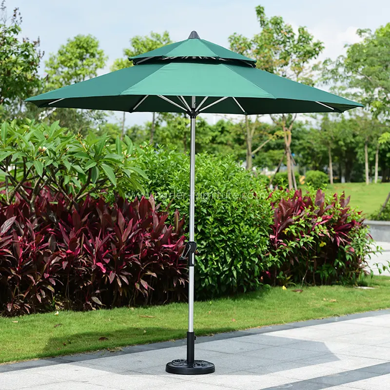 All-Aluminum Structure Double Milan Outdoor Parasol