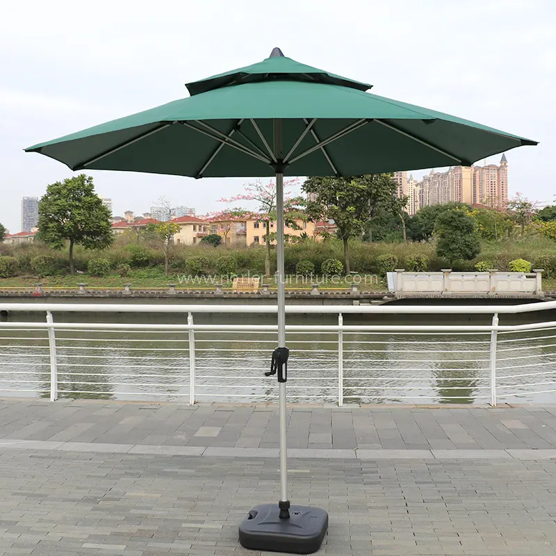 All-Aluminum Structure Double Milan Outdoor Parasol