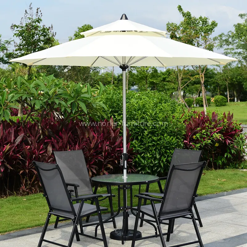 All-Aluminum Structure Double Milan Outdoor Parasol