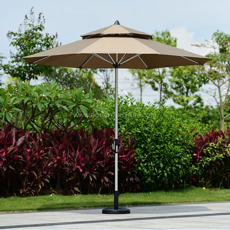All-Aluminum Structure Double Milan Outdoor Parasol