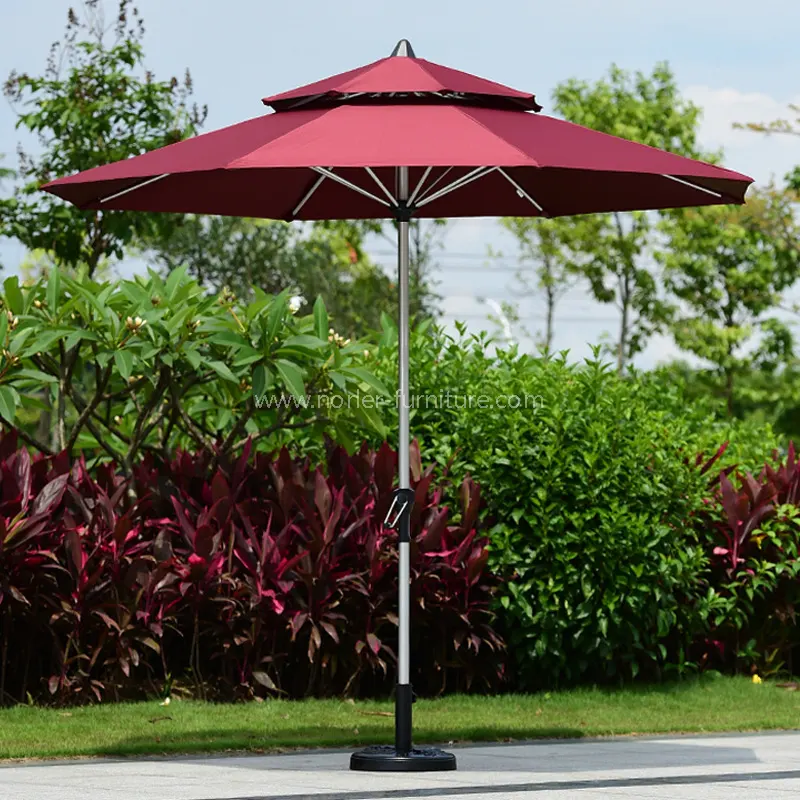 All-Aluminum Structure Double Milan Outdoor Parasol