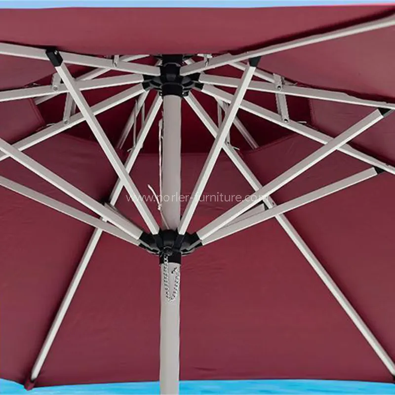 All-Aluminum Structure Double Milan Outdoor Parasol