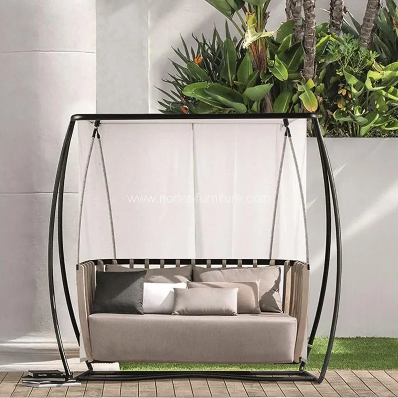 Utendørs aluminiumsramme Rope Adumbrate Swing Chair