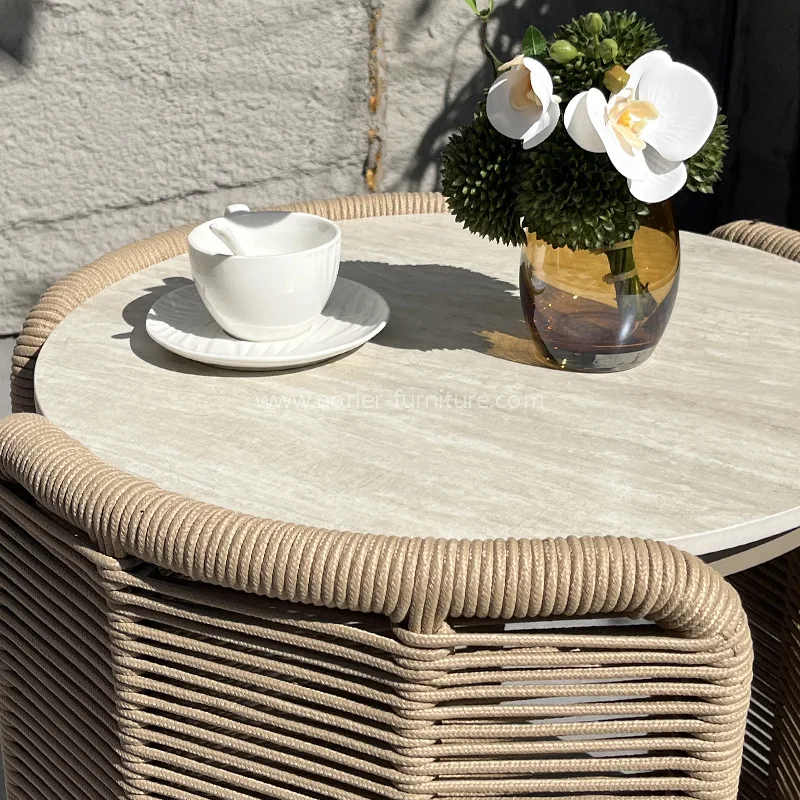 Utendørs aluminiumstau veving av fritidsstol