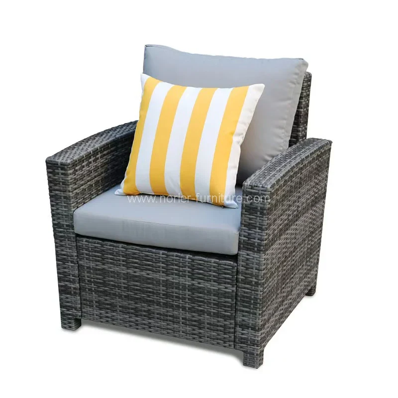 Utendørs hage møbler pe rotting kurvsofa