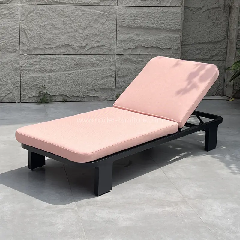 Utendørs vanntett rosa aluminiumsramme solsolonger