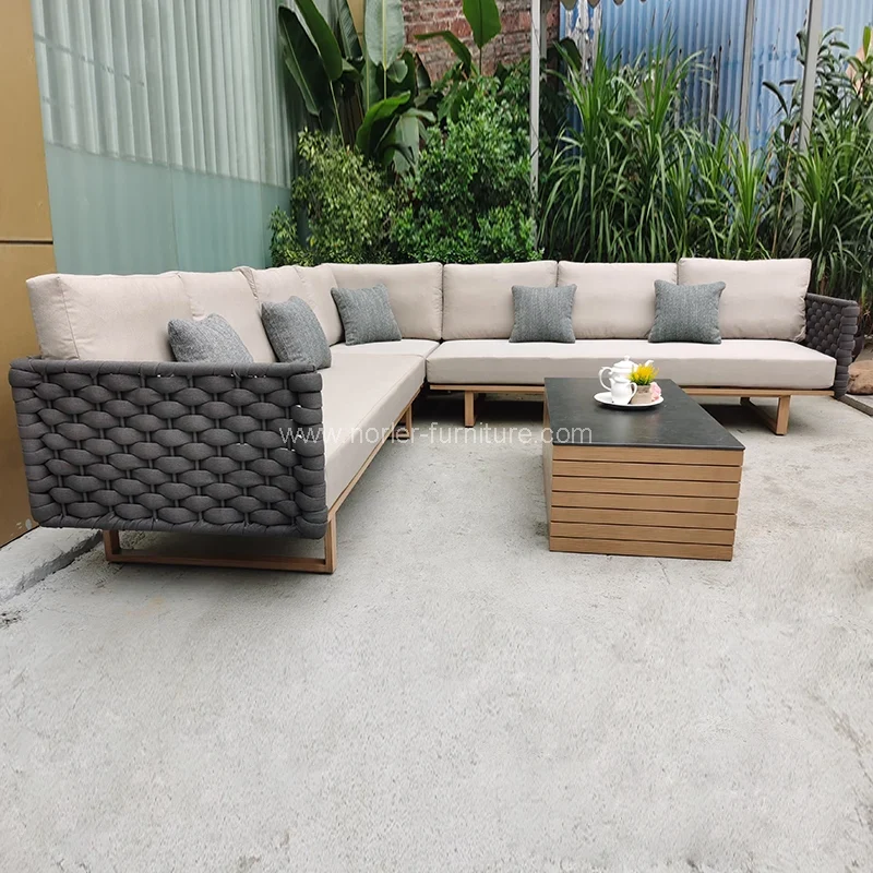 Quolity Outdoor Patio Rope Sofa lager i Kina Quolity Outdoor Patio Rope Sofa lager i Kina