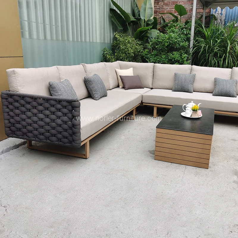 Quolity Outdoor Patio Rope Sofa lager i Kina