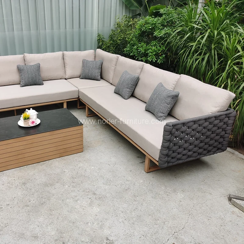 Quolity Outdoor Patio Rope Sofa lager i Kina