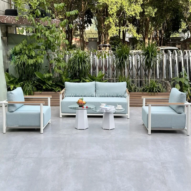 Tykkelse aluminiumsramme sofa sett